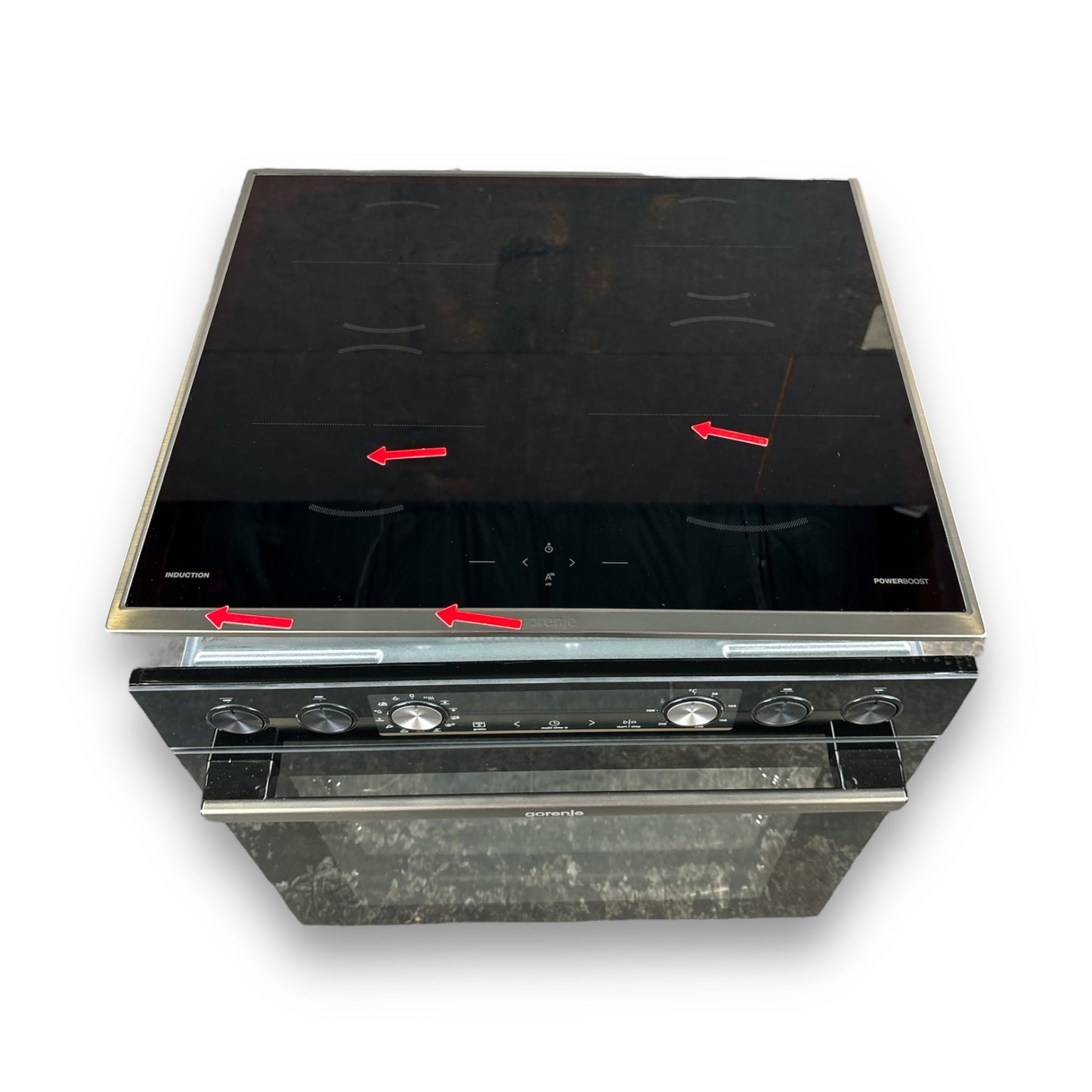Gorenje BLACK SET 5 INDUCTION Einbauherdset Induktionskochfeld, A, 77 l (BCIX6737E05BG+GI6400BXDE)