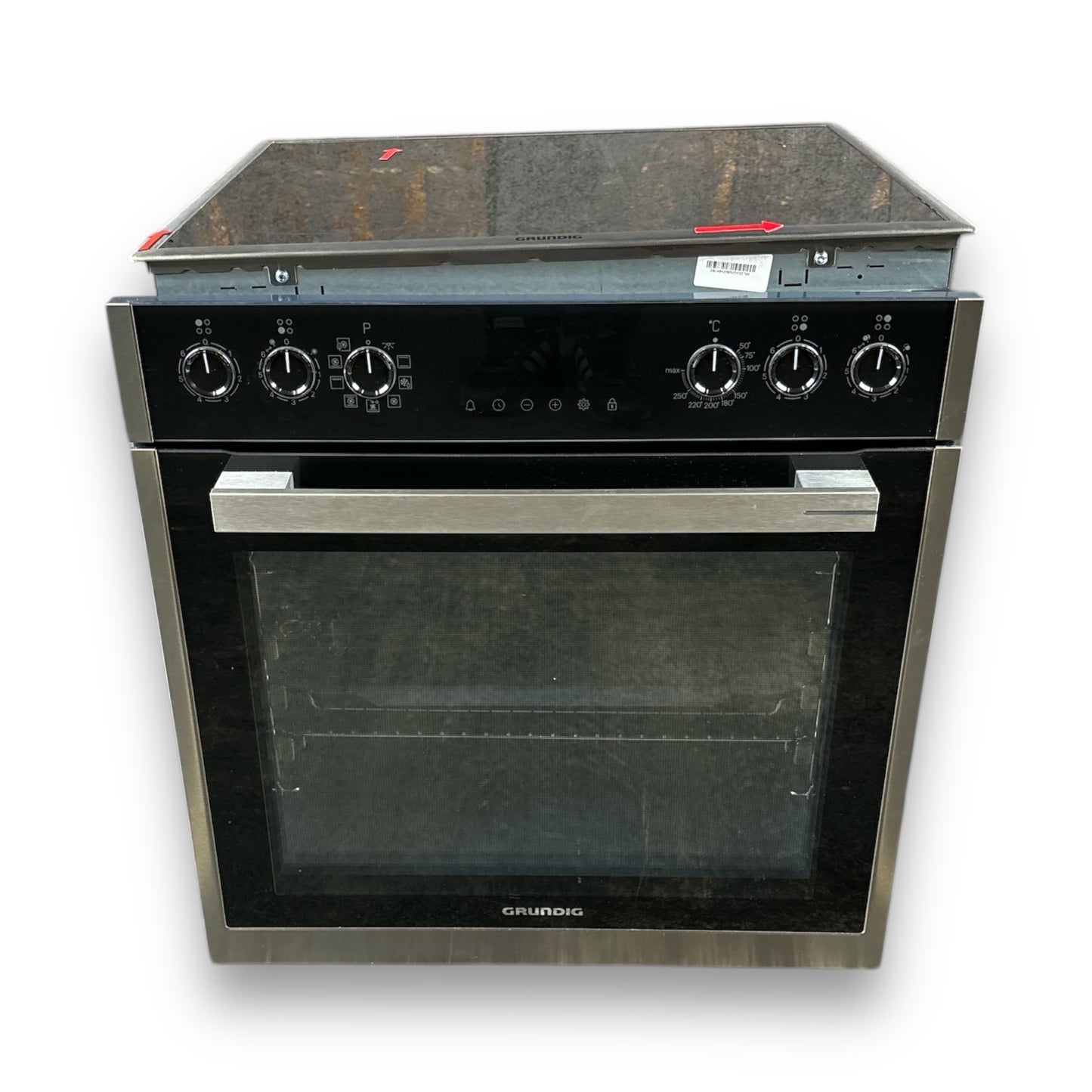 Grundig GEHM19310B Einbau-Herdset Glaskeramik-Kochfeld