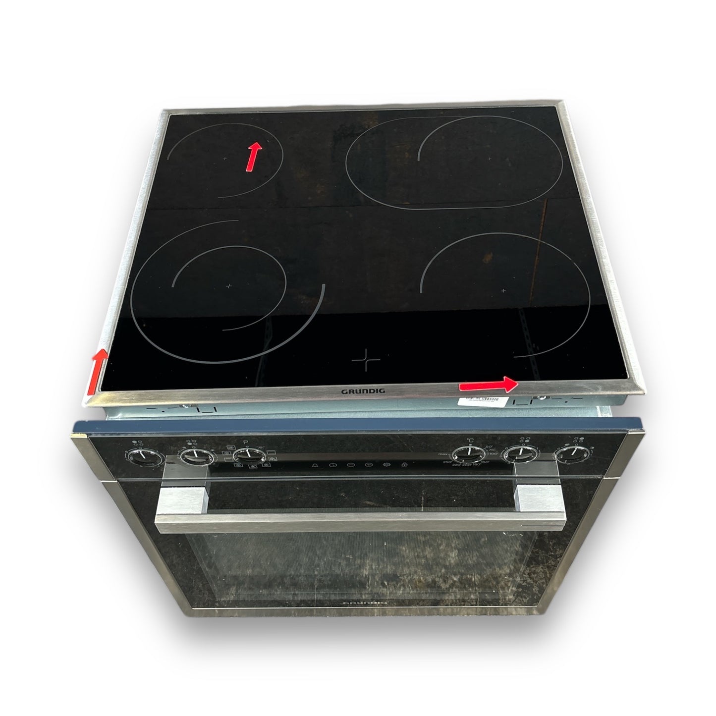 Grundig GEHM19310B Einbau-Herdset Glaskeramik-Kochfeld