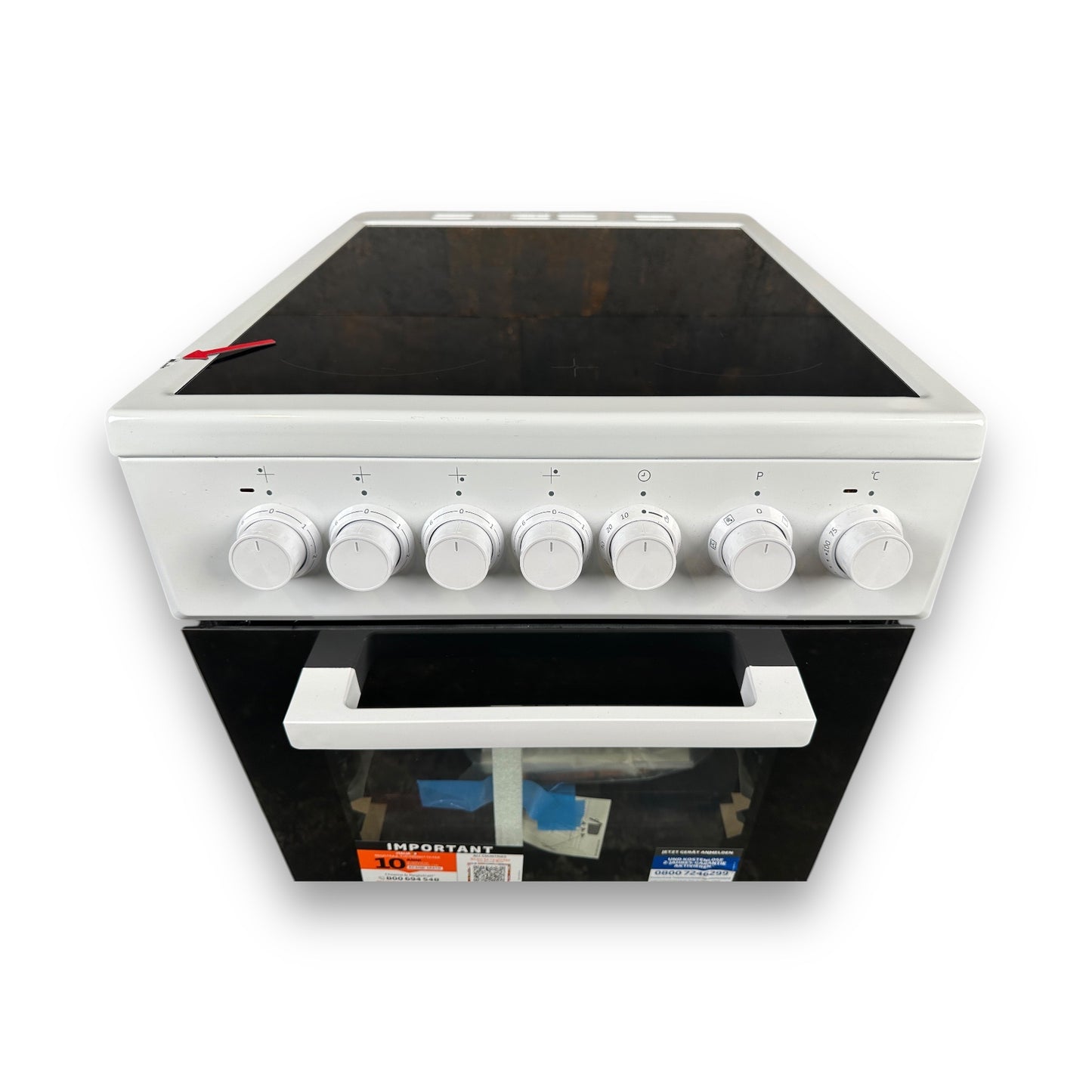 Beko FSM57100GW Standherd EEK A, Glaskeramikkochfeld, 55 l