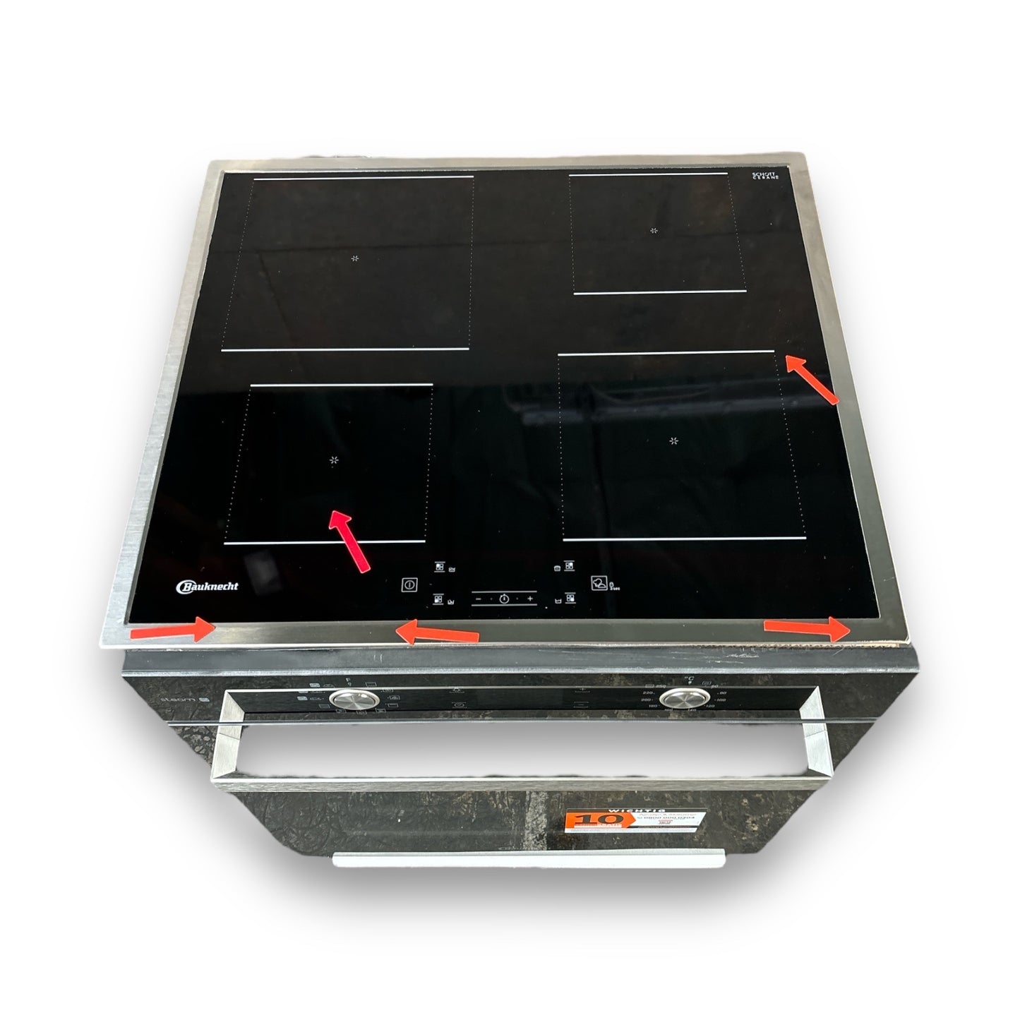 Bauknecht Bako Gentle Steam Pyro, Einbaubackofenset Induktionskochfeld, A+, 71 l
