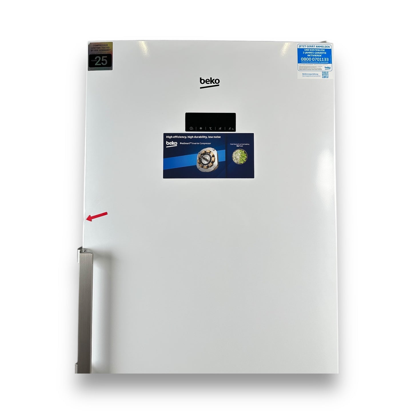 Beko RFNE448E45W Gefrierschrank D, 192 cm hoch