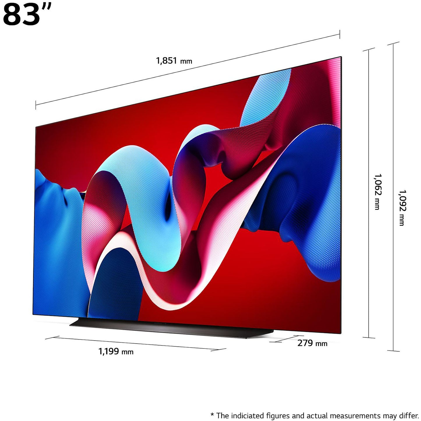 LG OLED83C47LA OLED 4K evo Fernseher 83 Zoll / 210 cm, SMART TV, webOS 24 mit LG ThinQ