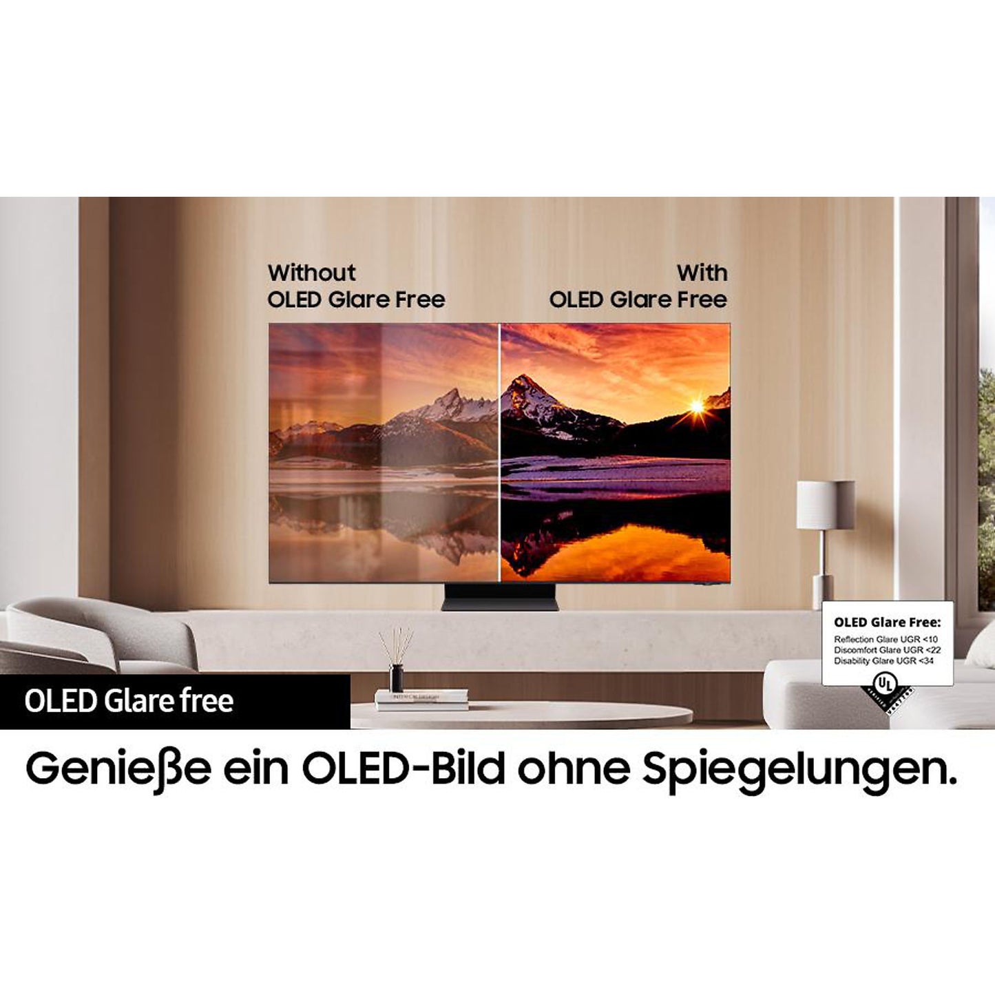 Samsung OLEDGQ55S95D OLED 4K Fernseher 55 Zoll, SMART TV, Glare Free