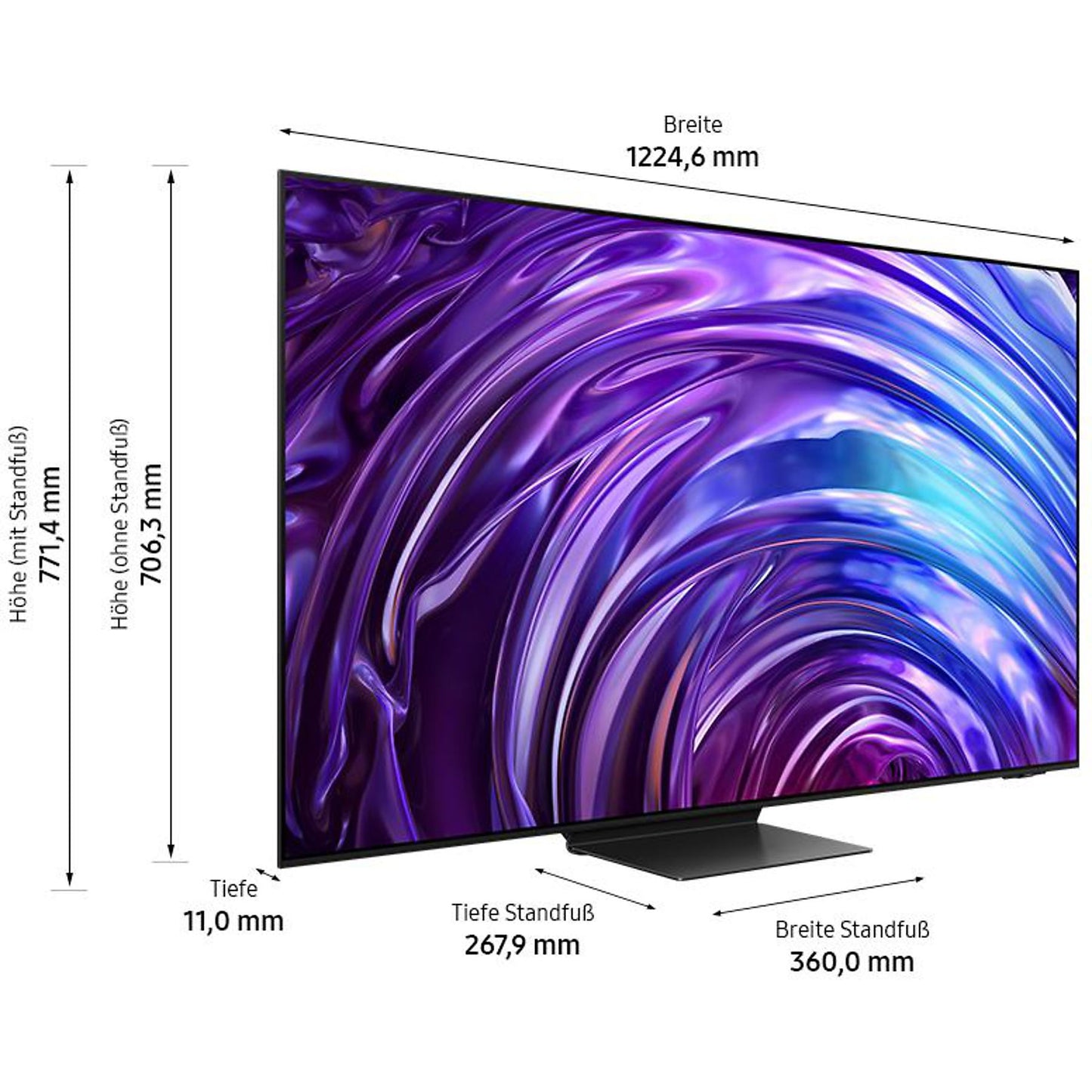 Samsung OLEDGQ55S95D OLED 4K Fernseher 55 Zoll, SMART TV, Glare Free
