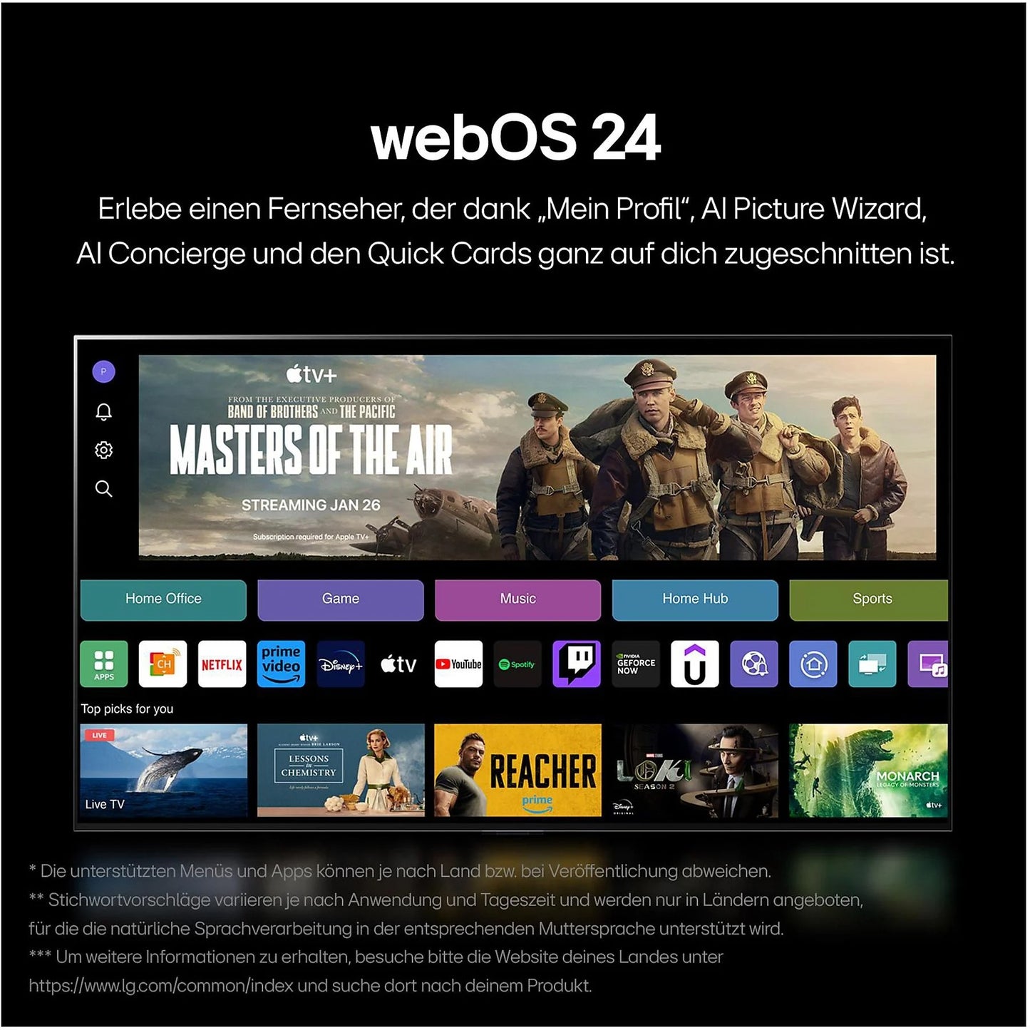 LG 65NANO81T6A NanoCell Fernseher 65 Zoll UHD 4K SMART TV webOS 24