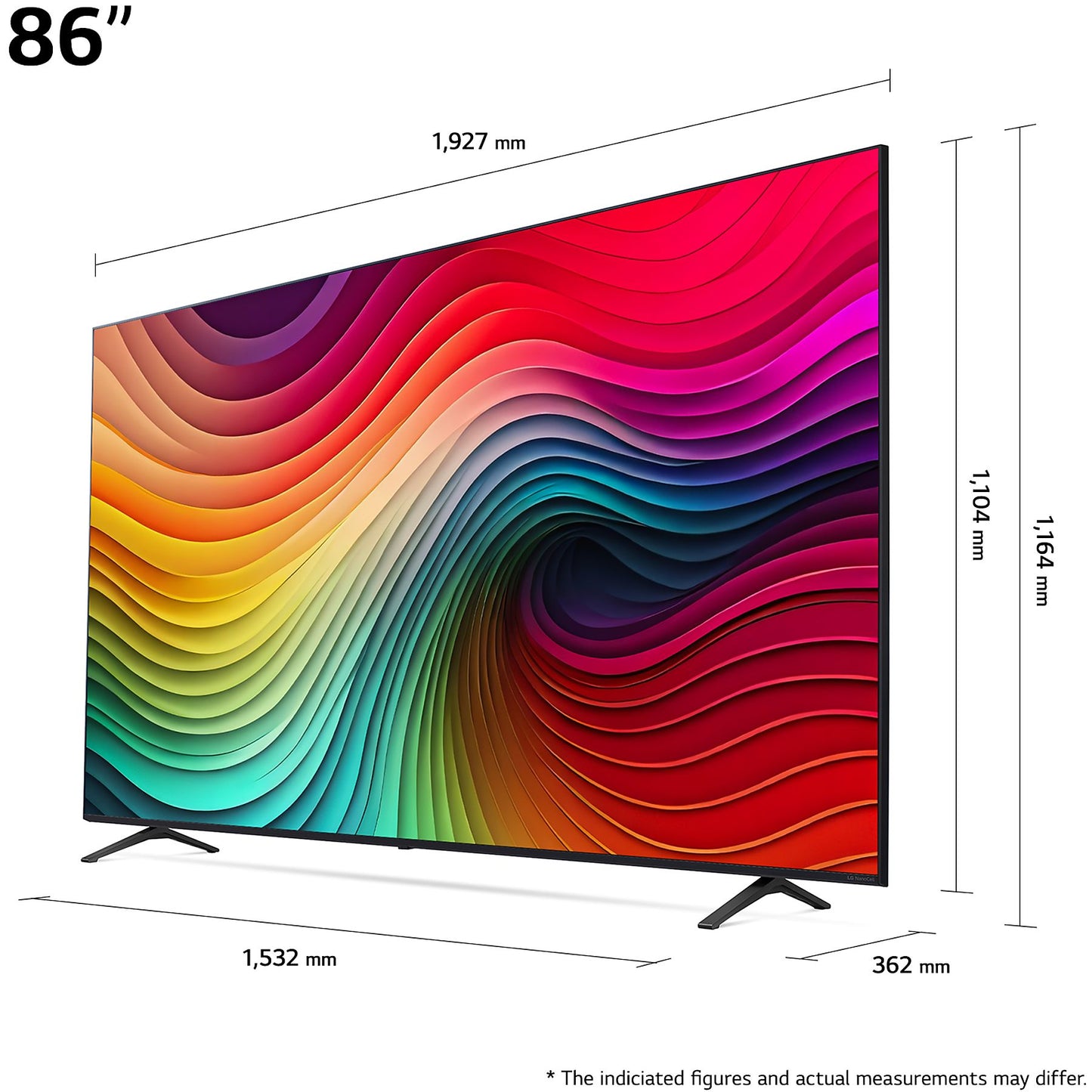 LG 86NANO81T6A NanoCell UHD 4K Fernseher 86 Zoll / 218 cm, SMART TV, webOS 24