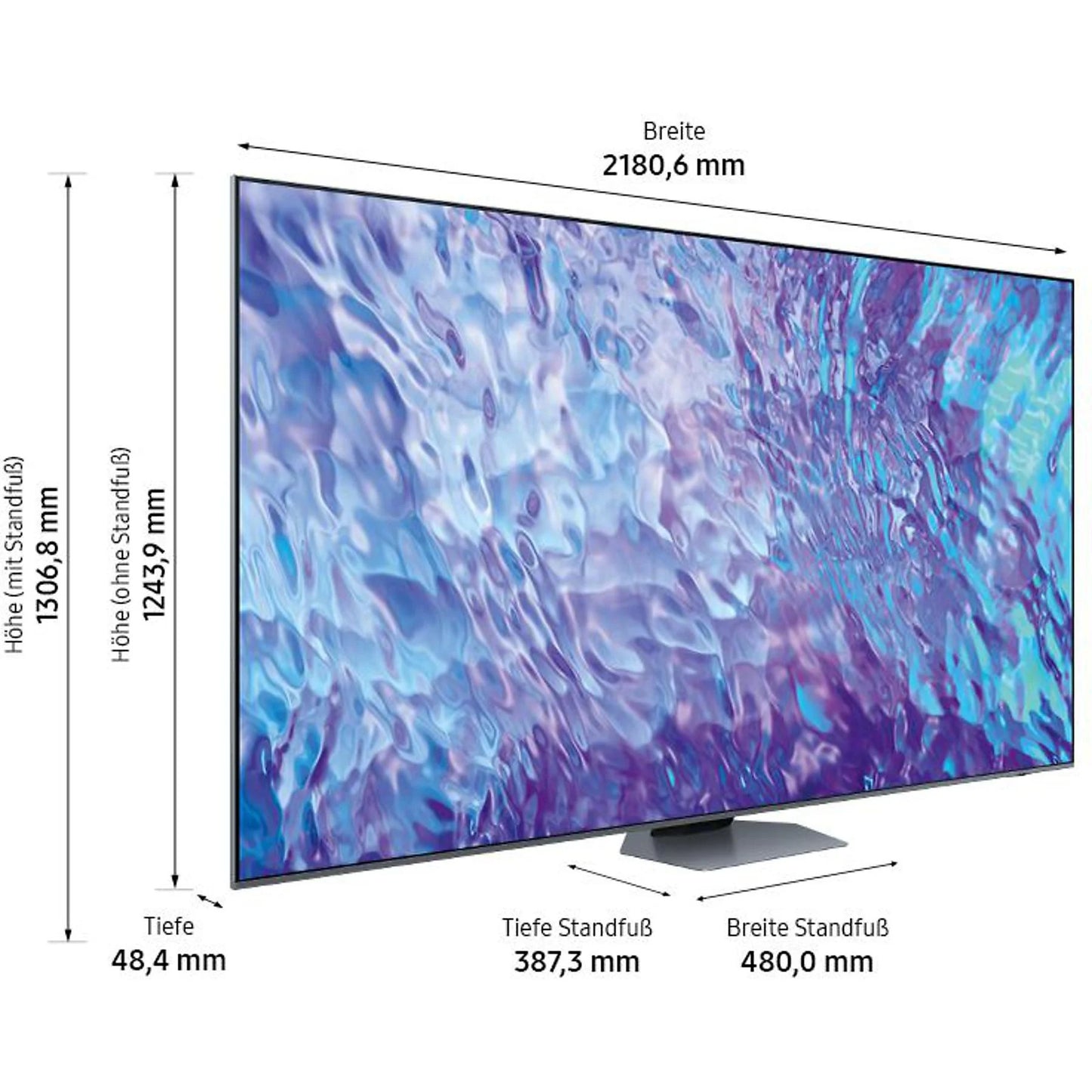 Samsung GQ98Q80CAT QLED Fernseher 98 Zoll / 247 cm, UHD 4K, SMART TV, Tizen