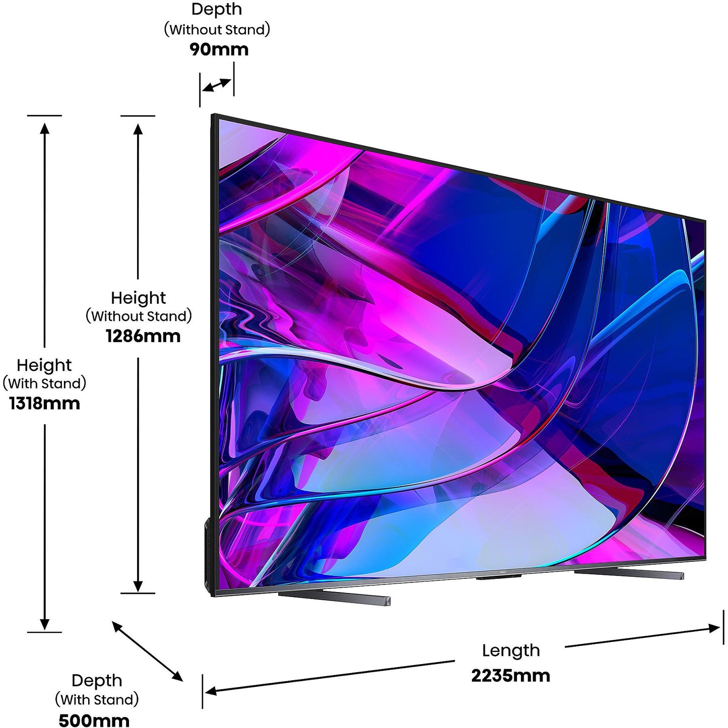 Hisense 100U7KQ Mini LED UHD 4K Fernseher 100 Zoll / 253 cm, SMART TV