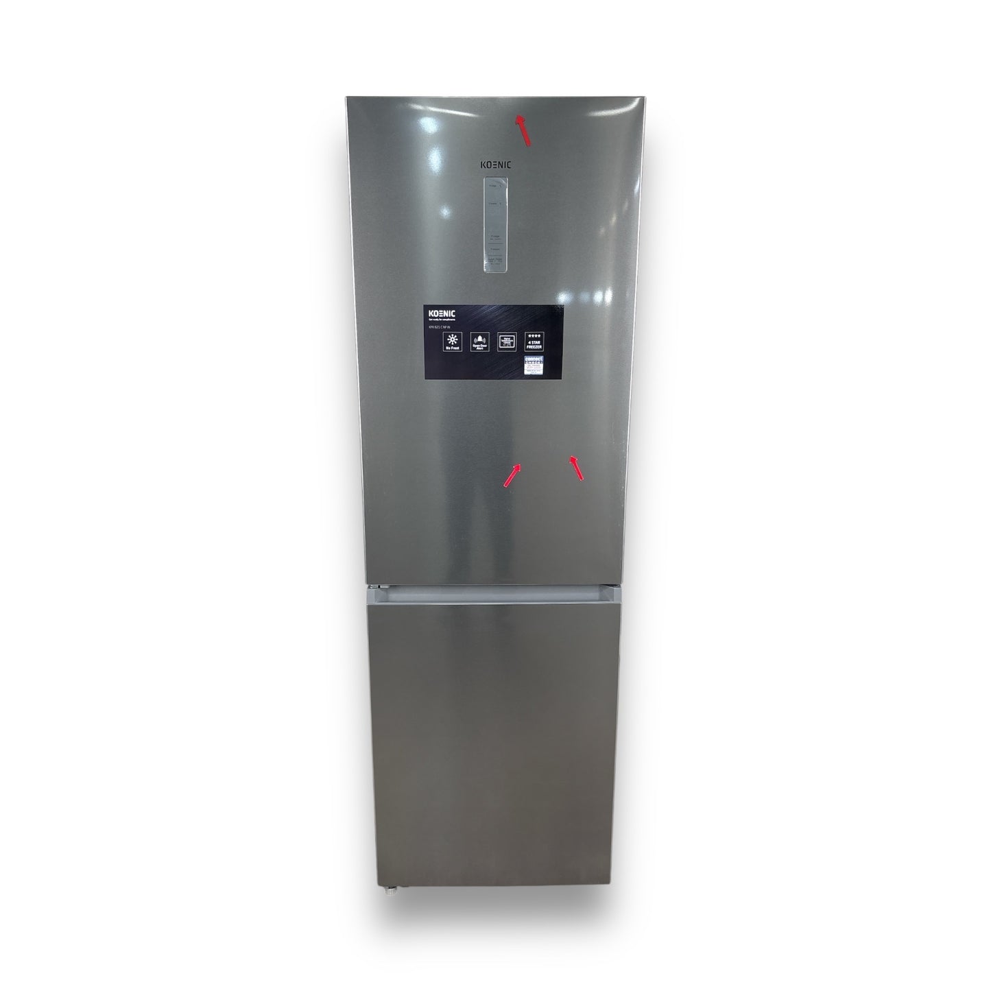 Koenic KFK 621 C NF IN Kühlgefrierkombination C, 338 l, 1850 mm hoch, Inox