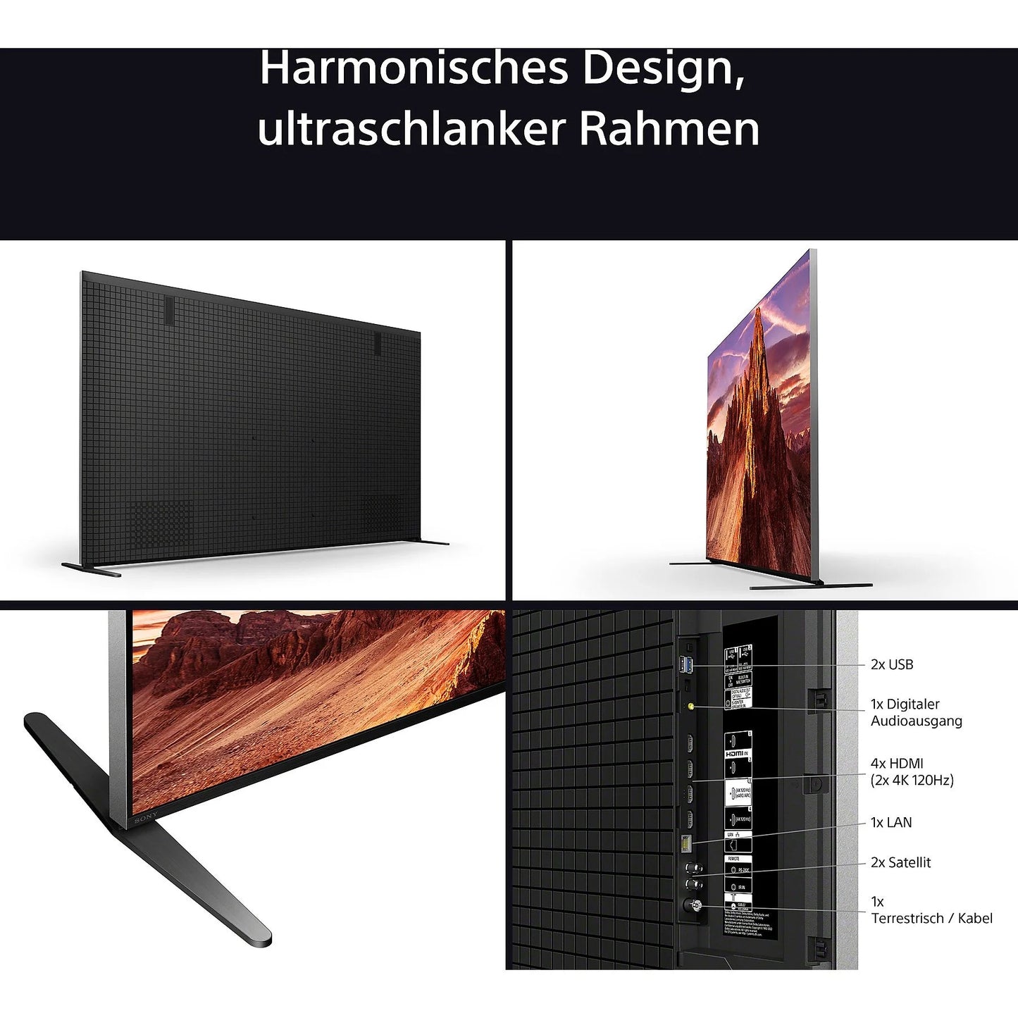 Sony BRAVIA 9 K85XR90 QLED 4K Fernseher 85 Zoll / 215 cm Google TV