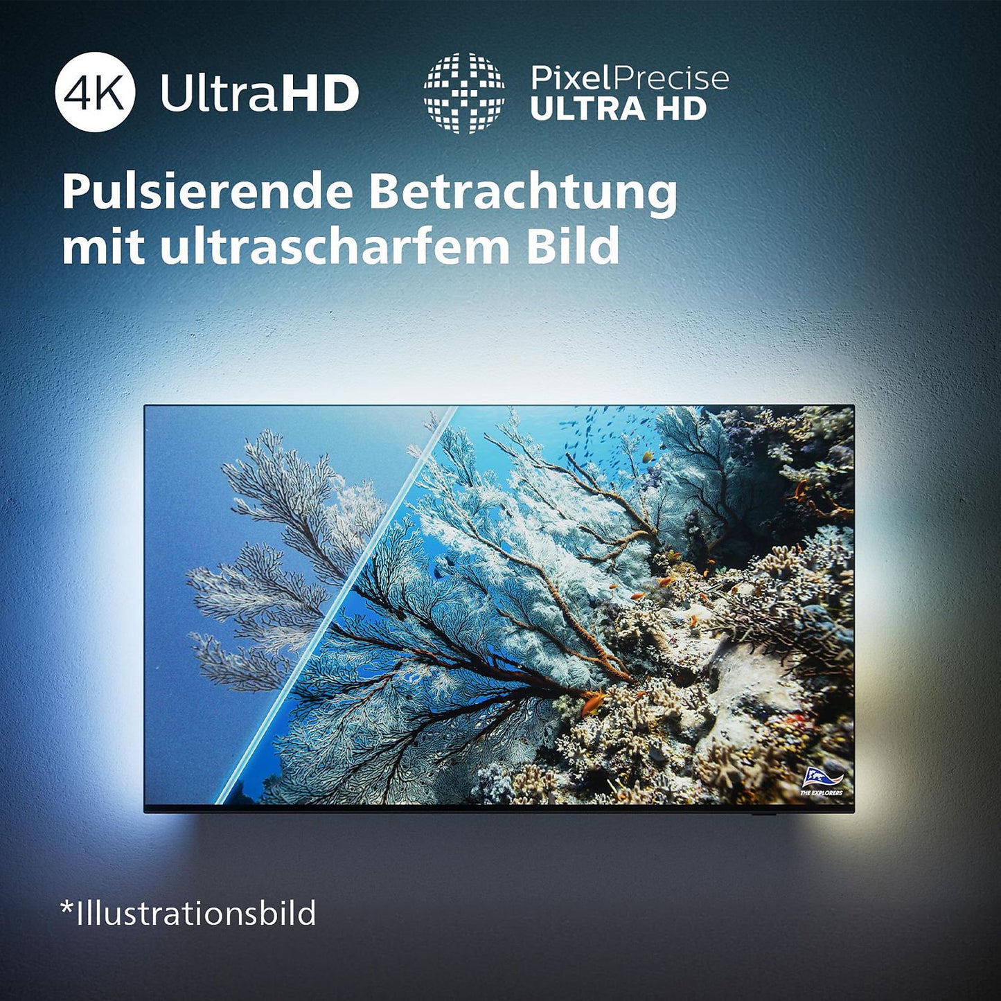 Philips 55PUS8309/12 Ambilight Fernseher 55 Zoll, HDR 4K, SMART TV
