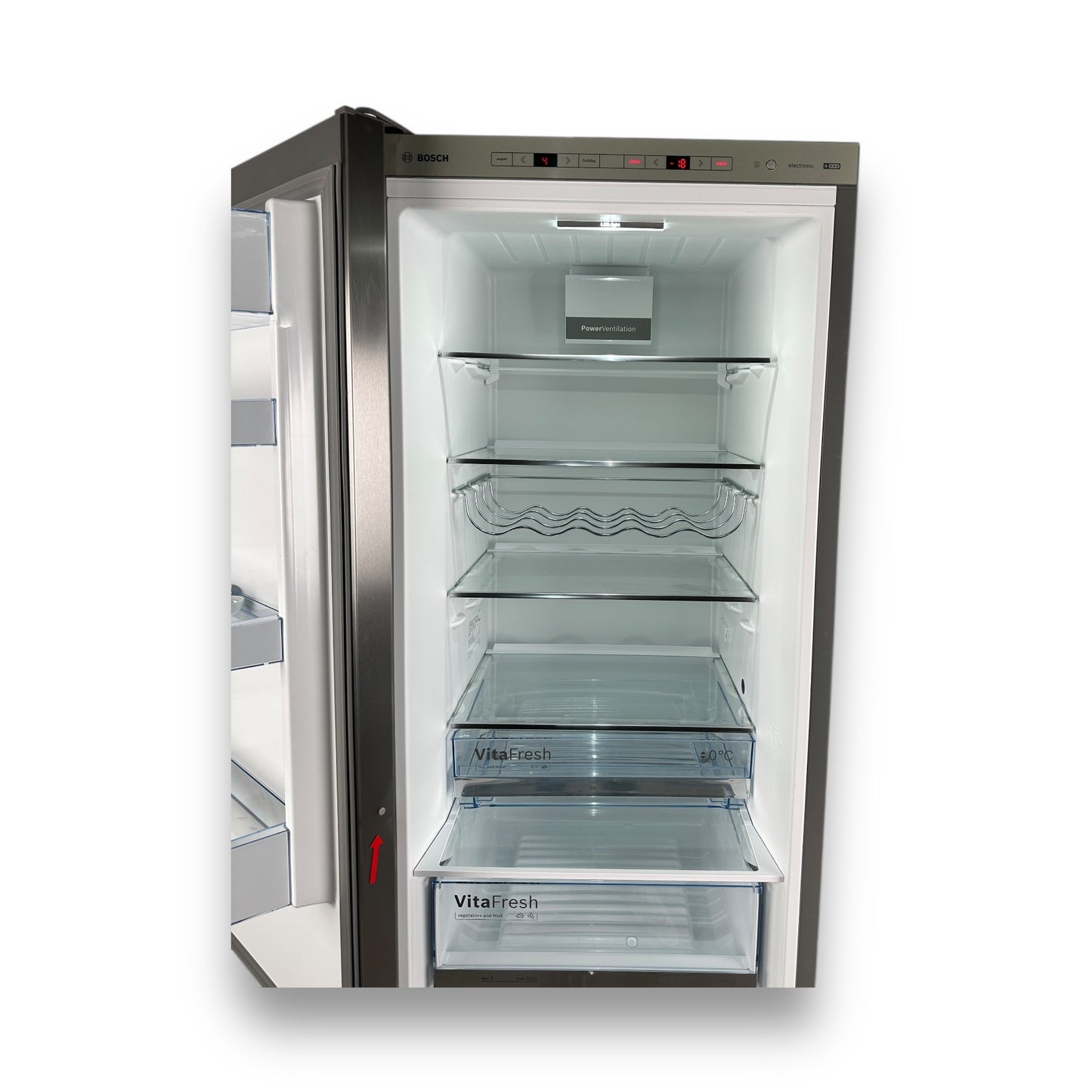 Bosch KGE398IBP Serie 6 Kühlgefrierkombination 201 cm hoch, Gebürsteter Stahl mit Anti Fingerprint