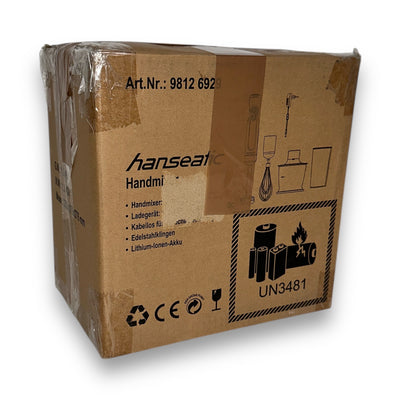 Hanseatic Akku-Stabmixer 98126929 versch. Aufsätze Edelstahl inkl. 2 Mixbecher