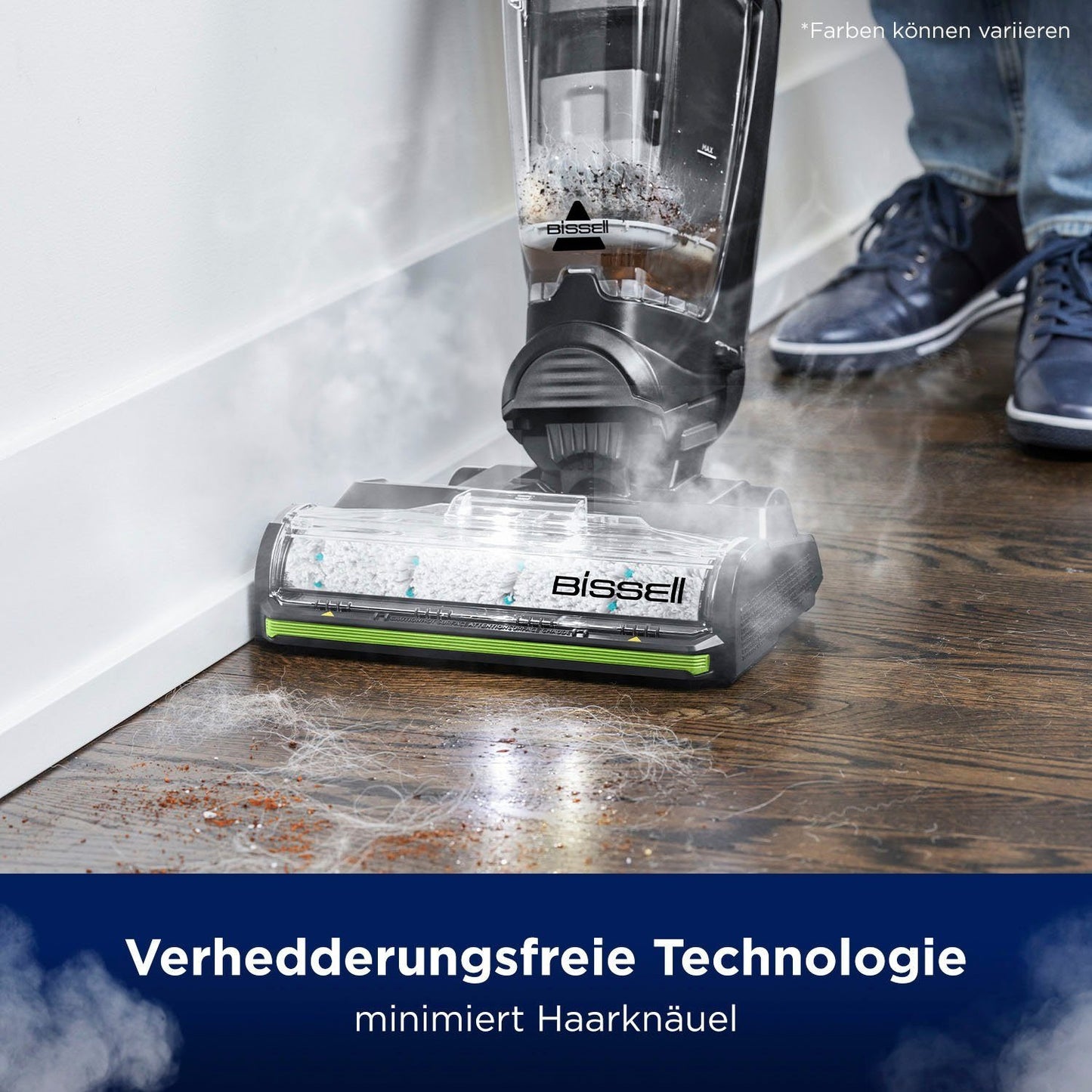 Bissell 3527N Nass-Trocken-Sauger CrossWave® Hydrosteam PET Select, Dampffunktion 1100 W, beutellos