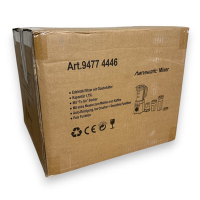 Hanseatic HBL14001175SD Standmixer mit 1,75L Fassungsvermögen 1400W