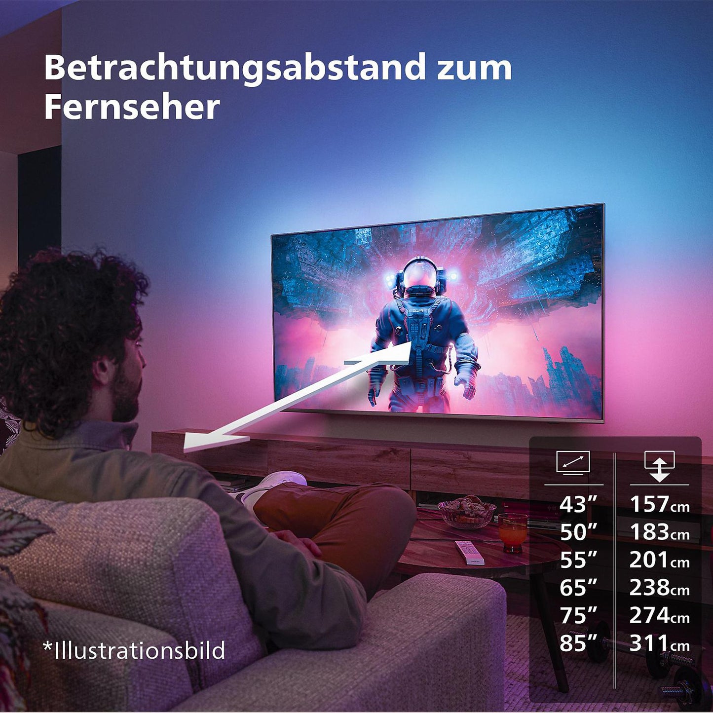 Philips 55PUS8309/12 Ambilight Fernseher 55 Zoll, HDR 4K, SMART TV