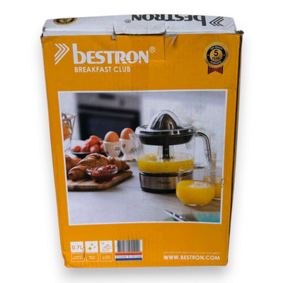 Bestron Zitruspresse elektrisch ACJ350 40 W 700 ml mit 2 Presskegeln & Frischhaltedeckel