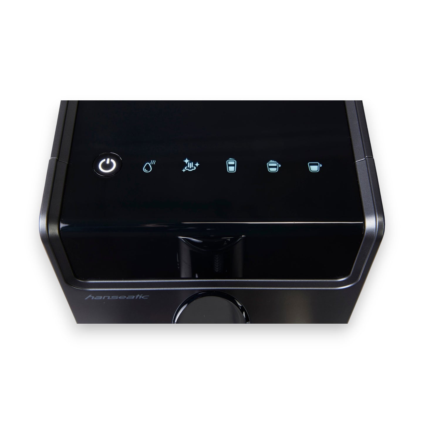 Hanseatic HACM121470ST Kaffeevollautomat magnetisch, abnehmbare Tassenabstellfläche, zwei separate Milchtanks