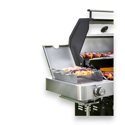 Rösle VIDERO Grill-Windschutz (2-St) für Primezone hochwertige Halterung für Grillspieße Edelstahl