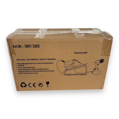 Hanseatic Dampfbügelstation + Dampfbürste 8 bar Dampfdruck, Abschaltautomatik nur 90 Sekunden Aufheizzeit