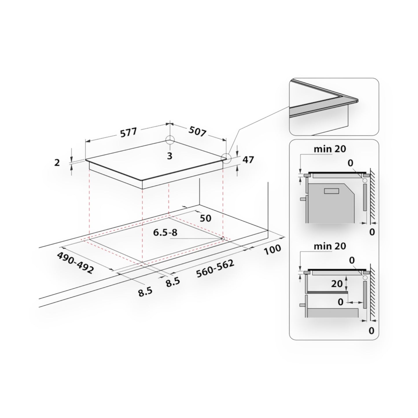 Bauknecht CTAR 9642 IN Elektro-Kochfeld von SCHOTT CERAN® Touch-Control-Steuerung