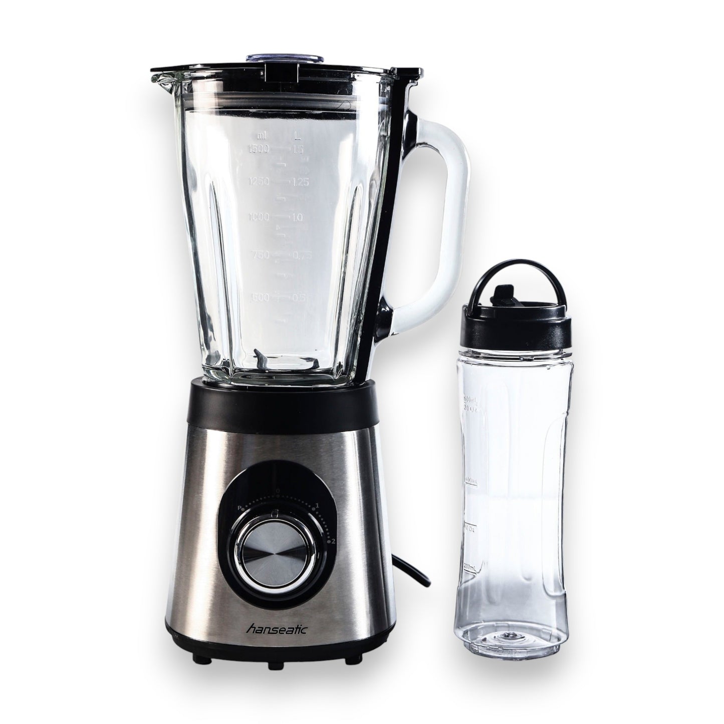 Hanseatic Standmixer HBL800-15SD 1,5 L Mixbecher, Abschaltautomatik, Pulse-Funktion