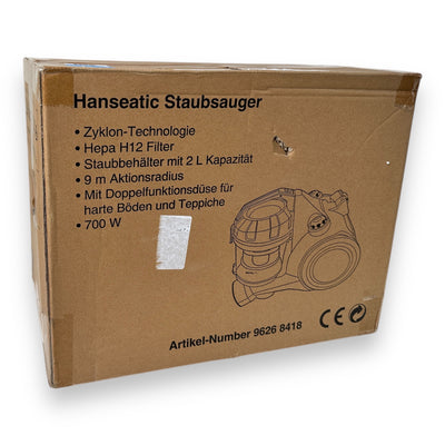 Hanseatic HBLVC700BVMC Bodenstaubsauger Zyklon Technologie Hepa H12 Filter