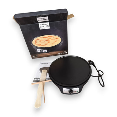 Bestron ASW602 Crêpesmaker 1000 W, Ø 30 cm Antihaft Thermostat & Zubehör