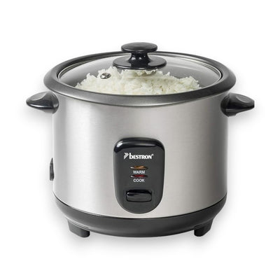 Bestron Reiskocher mit Dampfgar-Aufsatz inkl. Messbecher & Reislöffel für 4-6 Personen