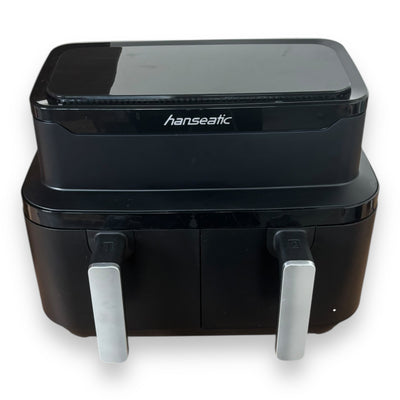 Hanseatic Heißluftfritteuse HAF212600D XXL-Volumen 9L mit Dörrfunktion 2 Einschüben Touchdisplay