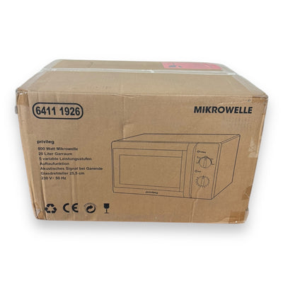 Privileg Mikrowelle 64111926 mit 5 Leistungsstufen silber