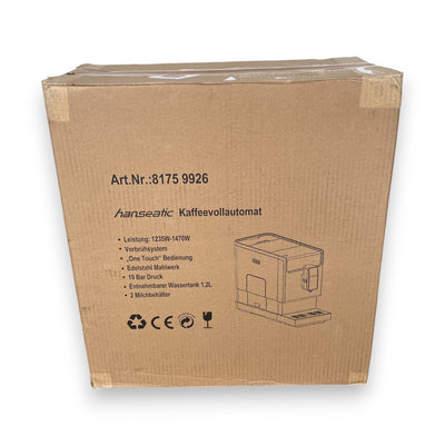 Hanseatic HACM121470ST Kaffeevollautomat magnetisch, abnehmbare Tassenabstellfläche, zwei separate Milchtanks