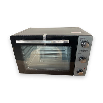 Bestron AOV45 2-in-1 Mini-Backofen mit Drehspieß 45 Liter 1800W Edelstahl Schwarz