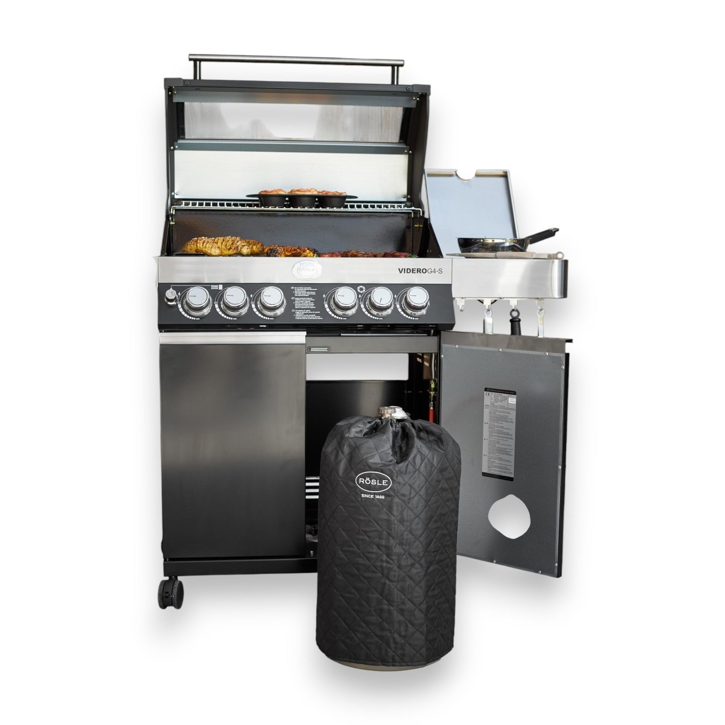 Rösle Abdeckhaube für Gasflasche 5 kg Schutzhülle Abdeckplanen Schwarz Schutz