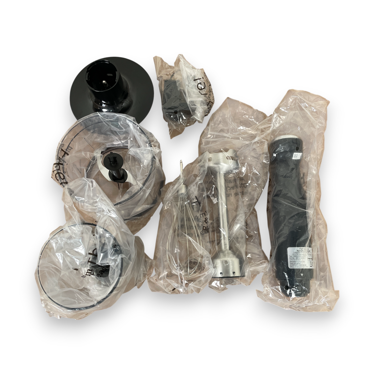 Hanseatic Akku-Stabmixer 98126929 versch. Aufsätze Edelstahl inkl. 2 Mixbecher