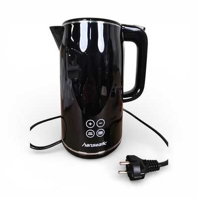 Hanseatic Wasserkocher HWK172200DBD mit Temperaturvorwahl Warmhaltefunktion, extra großes Display