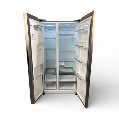 Hanseatic HSBS17590CWEI Side-by-Side Kühlschrank Eis- und Wasserspender Silber