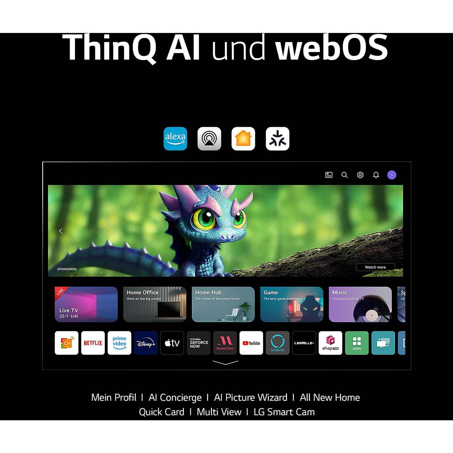 LG OLED83C37LA OLED evo Fernseher 83 Zoll / 210 cm, UHD 4K, SMART TV, webOS 23 mit LG ThinQ