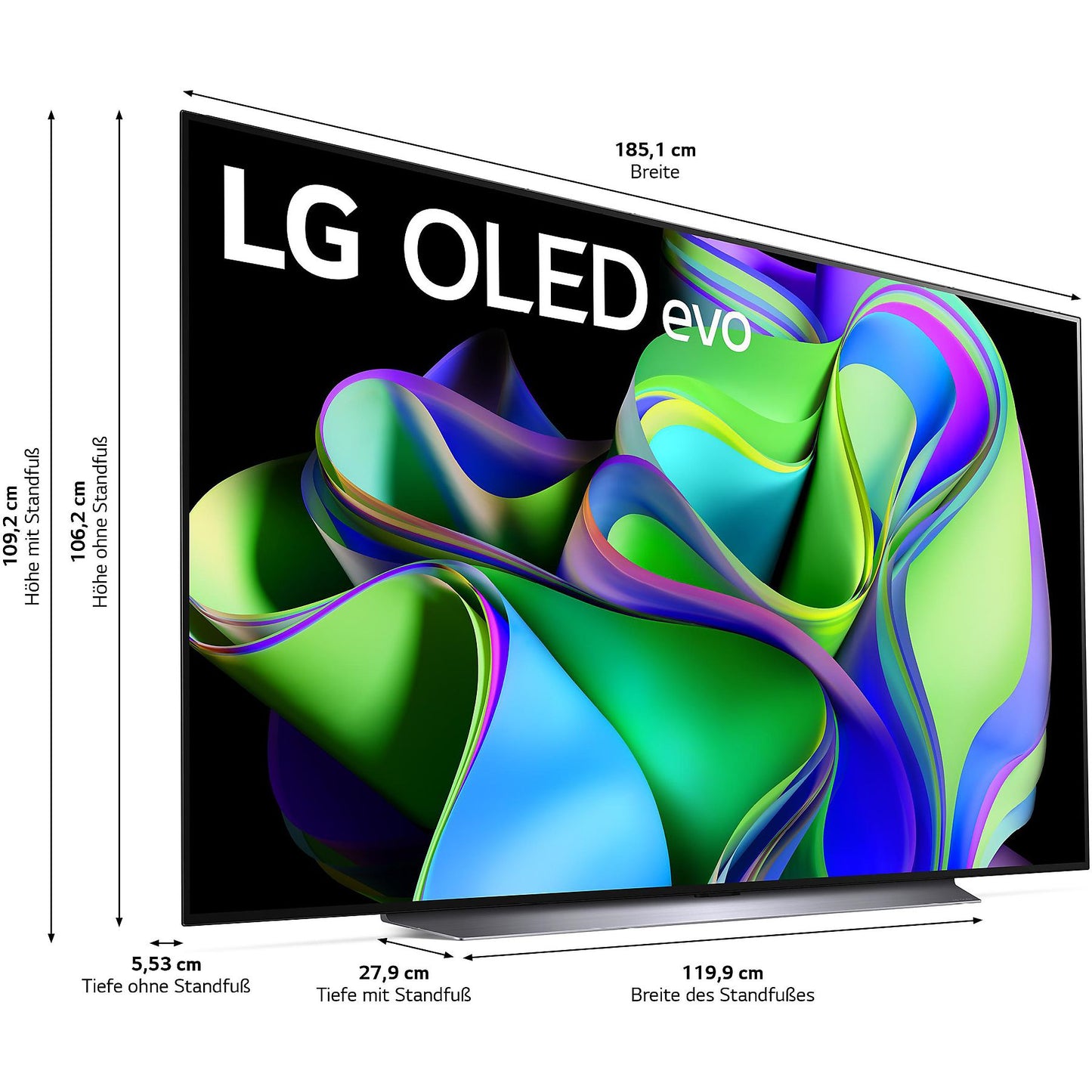 LG OLED83C37LA OLED evo Fernseher 83 Zoll / 210 cm, UHD 4K, SMART TV, webOS 23 mit LG ThinQ