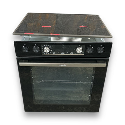 Gorenje BLACK SET 5 INDUCTION Einbauherdset Induktionskochfeld, A, 77 l (BCIX6737E05BG+GI6400BXDE)