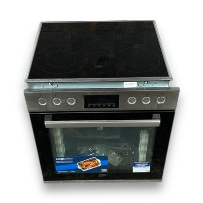 Beko BBUM12320XMPE Pyrolyse Einbau-Herdset Glaskeramikkochfeld A+ 72l