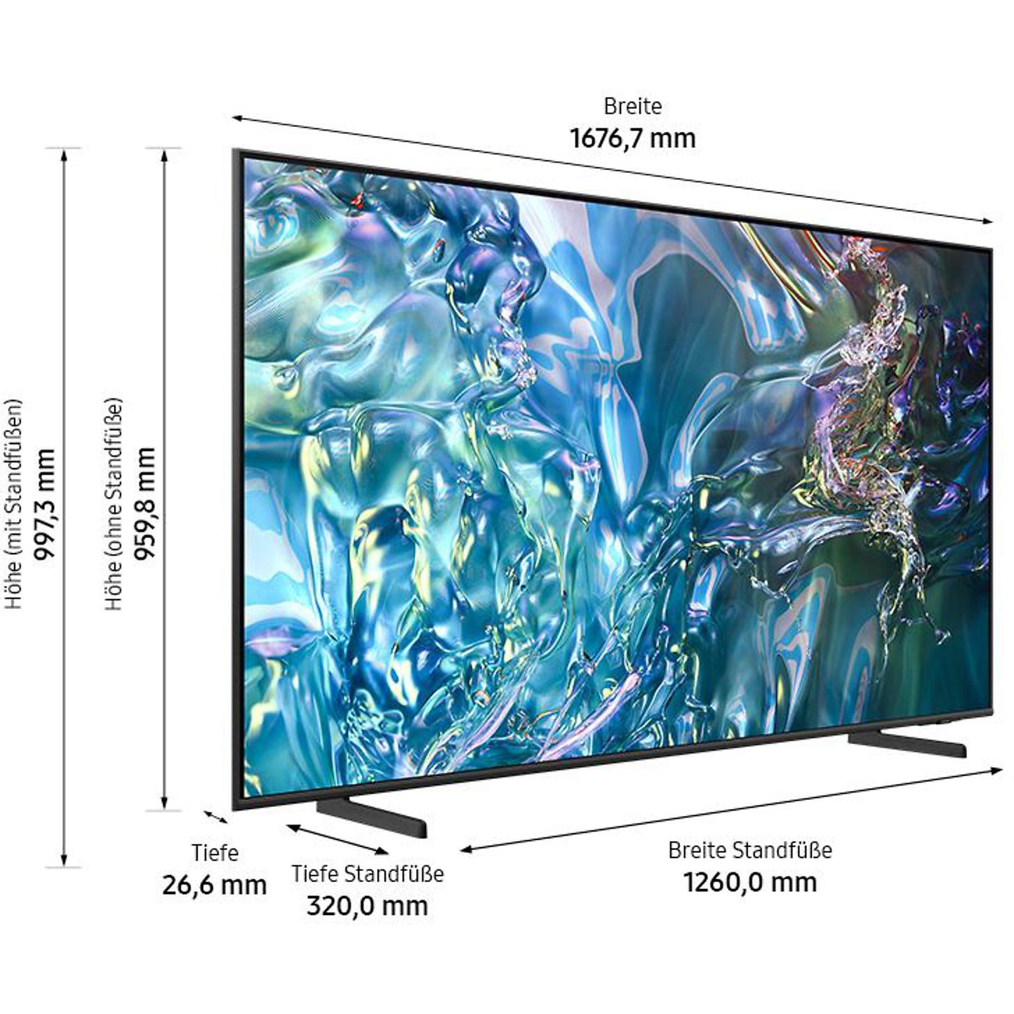 Samsung GQ75Q60D QLED TV 75 Zoll, UHD 4K, SMART TV, Tizen