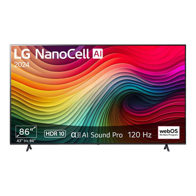 LG 86NANO81T6A NanoCell Fernseher 86 Zoll / 218 cm, UHD 4K, SMART TV, webOS 24 mit LG ThinQ