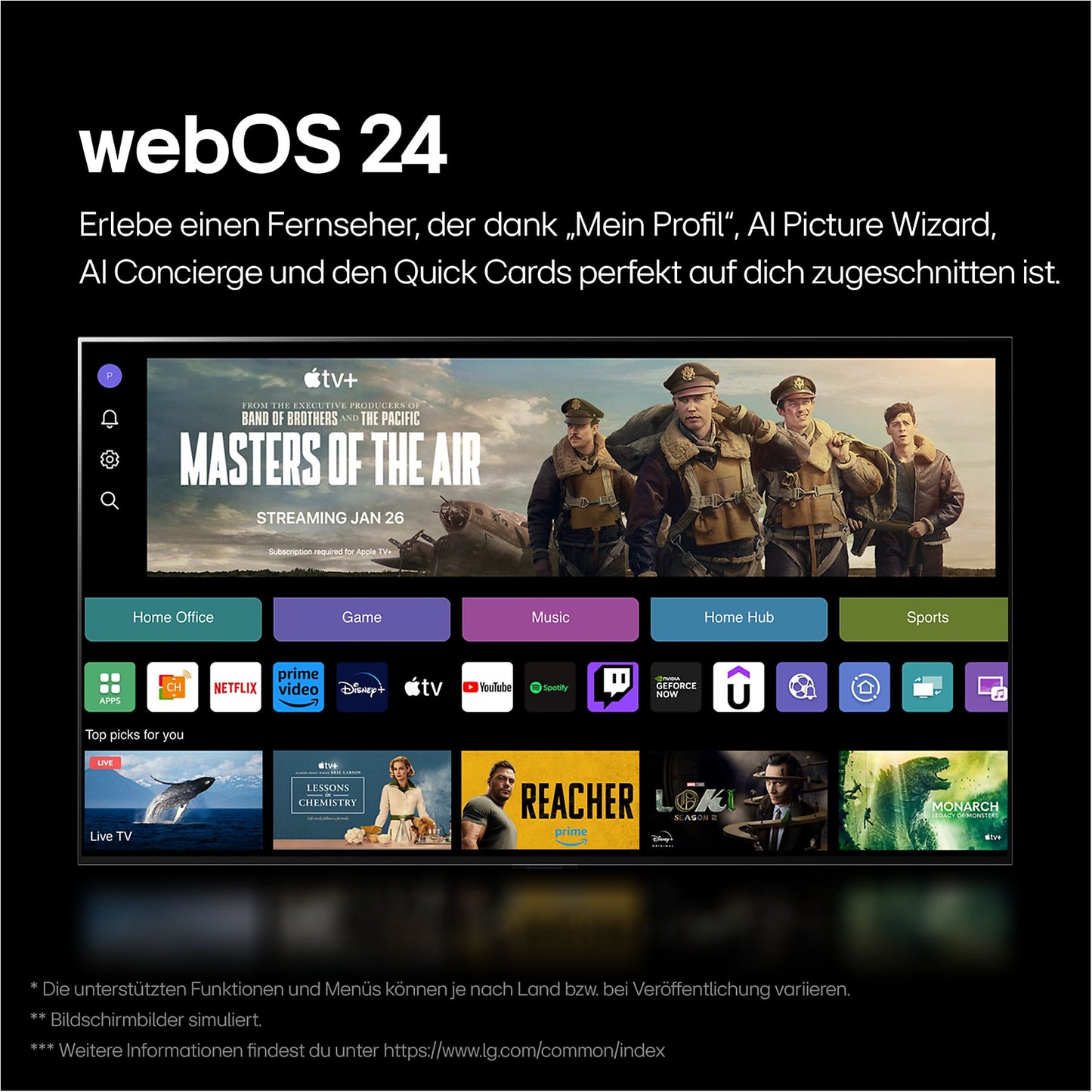 LG OLED55C47LA OLED evo TV 55 Zoll, OLED 4K, SMART TV, webOS 24 mit LG ThinQ