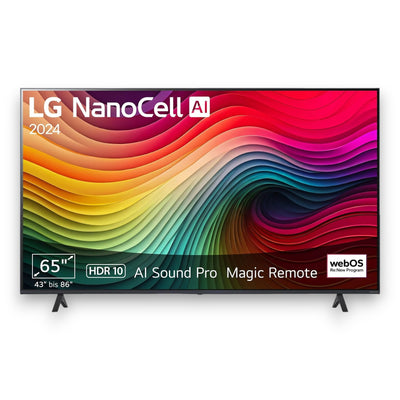 LG 65NANO81T6A NanoCell Fernseher 65 Zoll UHD 4K SMART TV webOS 24