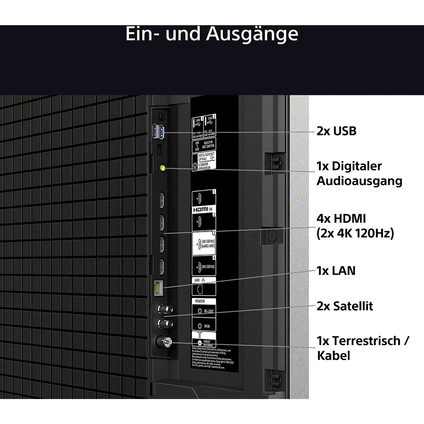 Sony BRAVIA 9 K85XR90 QLED 4K Fernseher 85 Zoll / 215 cm Google TV