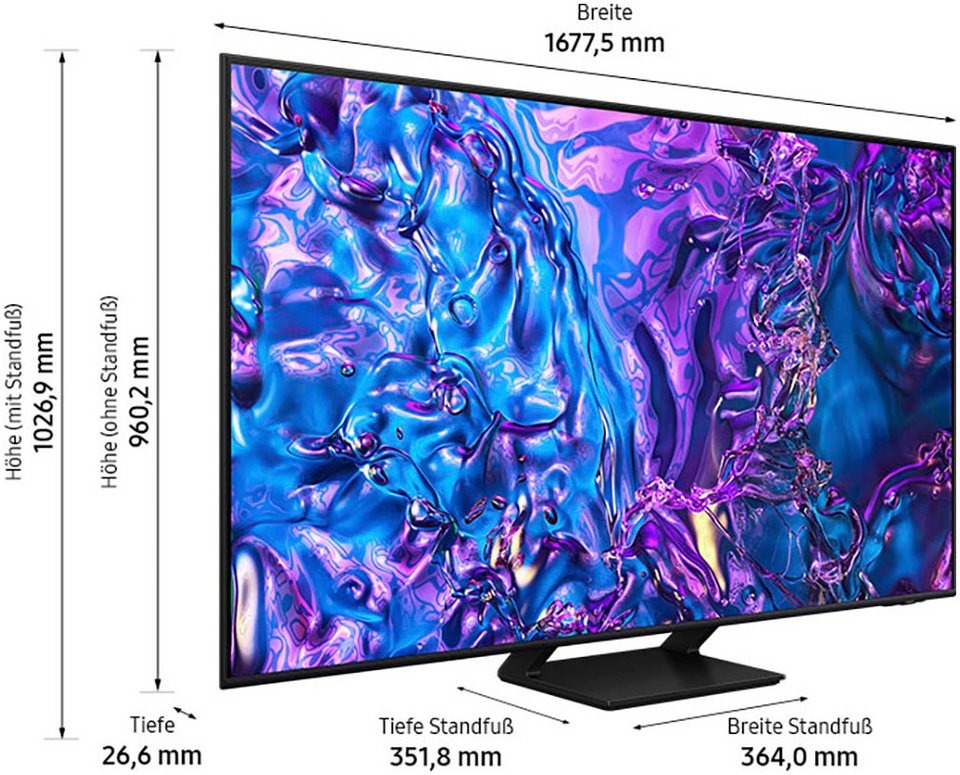 Samsung GQ75Q70DAT QLED 4K Fernseher 189 cm/75 Zoll Smart TV