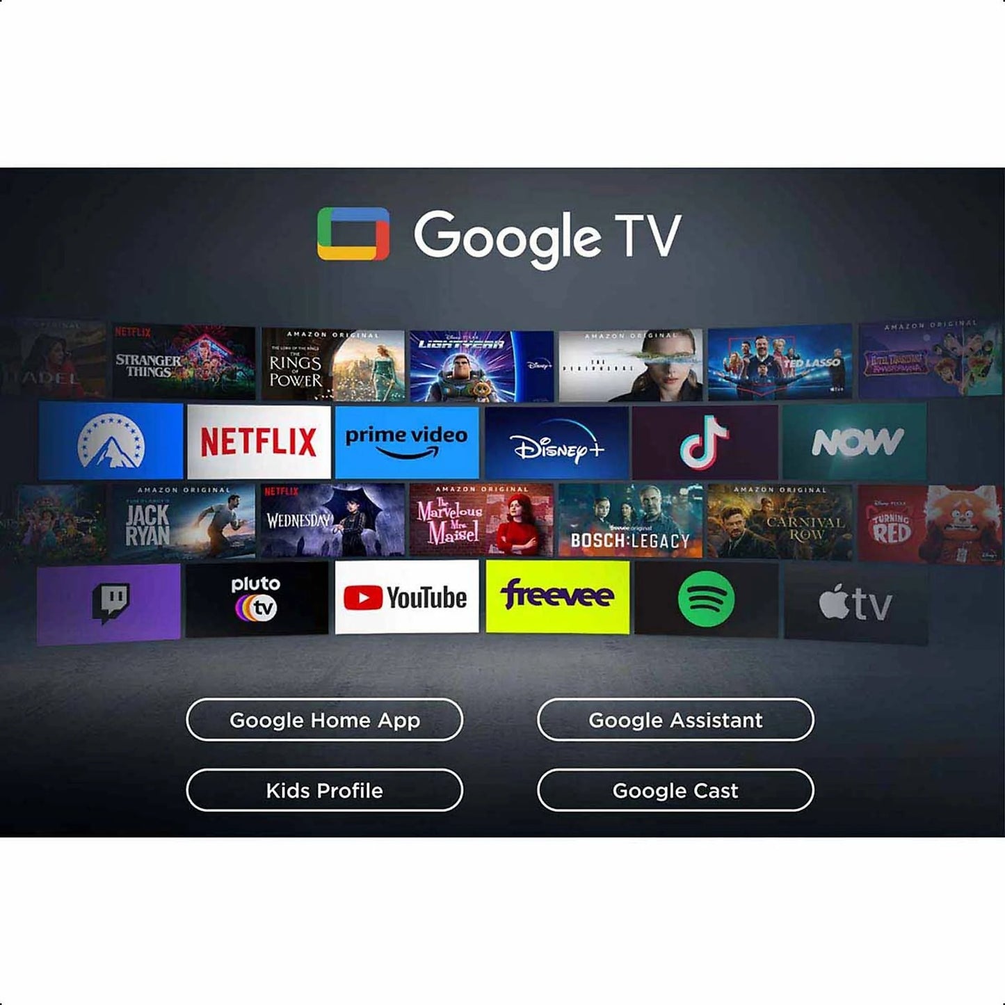 TCL 75P7K QLED UHD 4K Google Fernseher 75 Zoll / 191 cm SMART TV