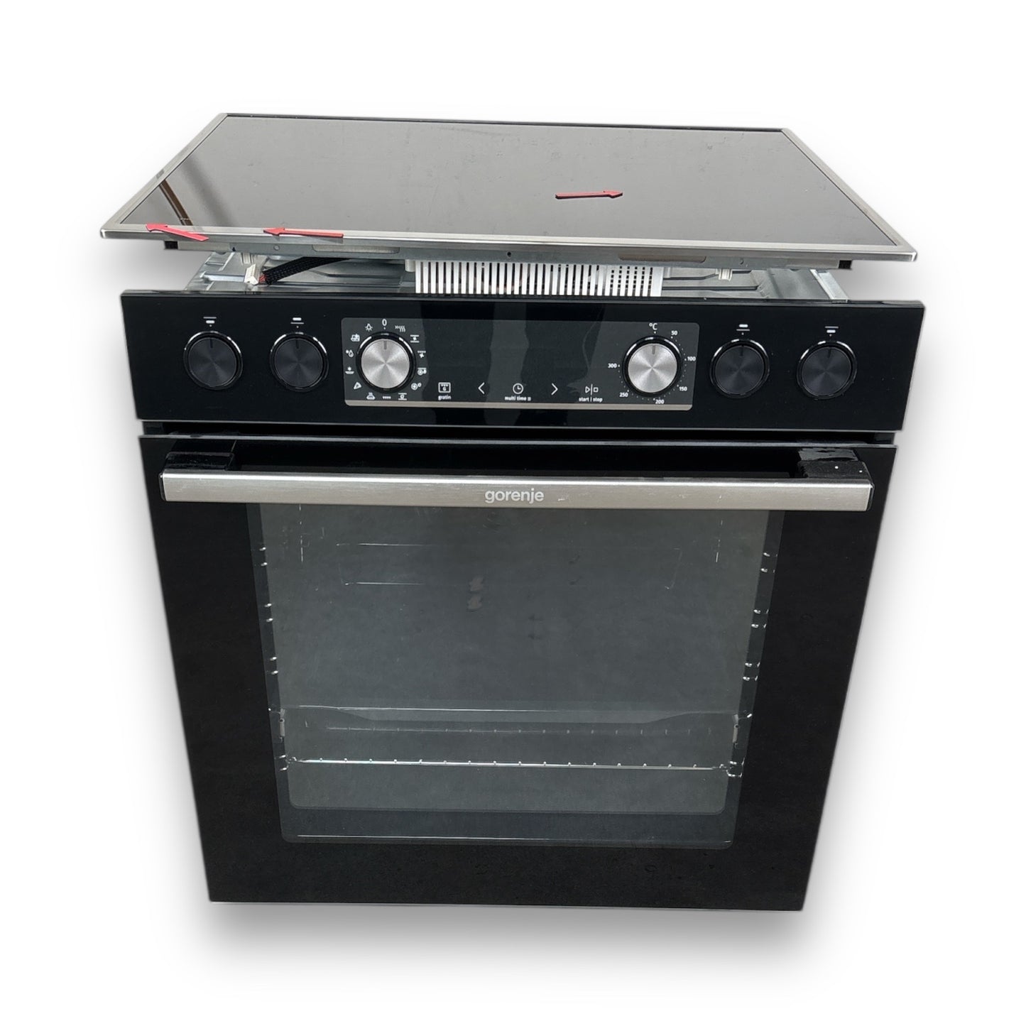 Gorenje BLACK SET 5 INDUCTION Einbauherdset Induktionskochfeld, A, 77 l (BCIX6737E05BG+GI6400BXDE)